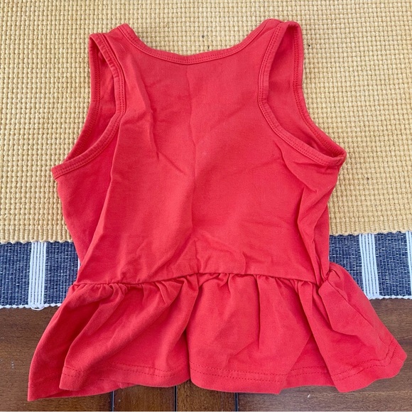 June & January poppy peplum red orange top - Picture 4 of 4